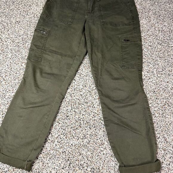 ANA A New Approach Women's Cargo Skinny Ankle Pants Size 4 Green - Picture 1 of 8